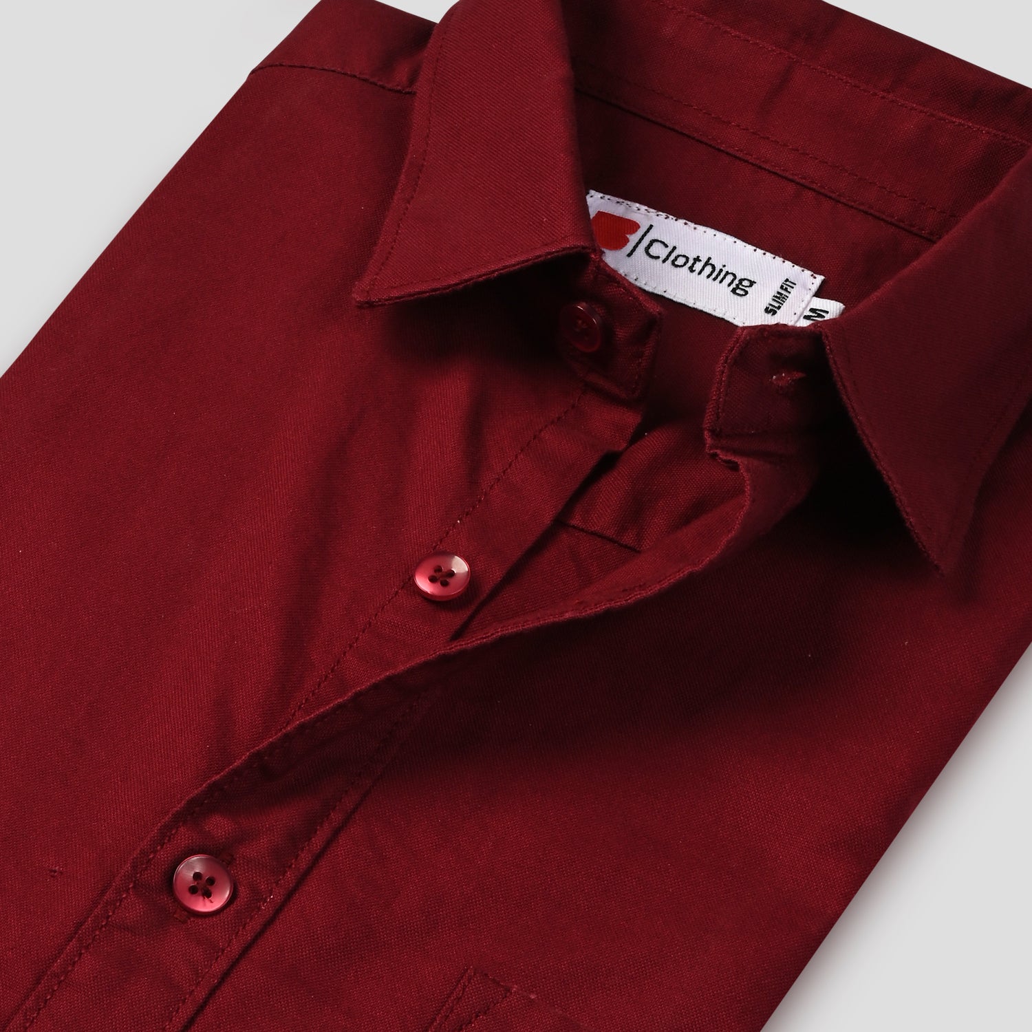 Casual Oxford Shirt - Maroon