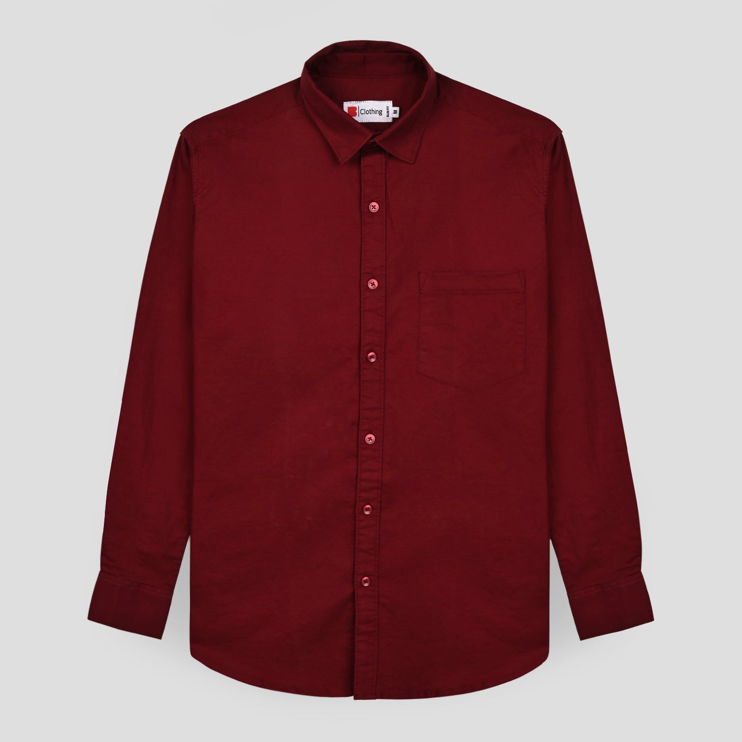 Casual Oxford Shirt - Maroon