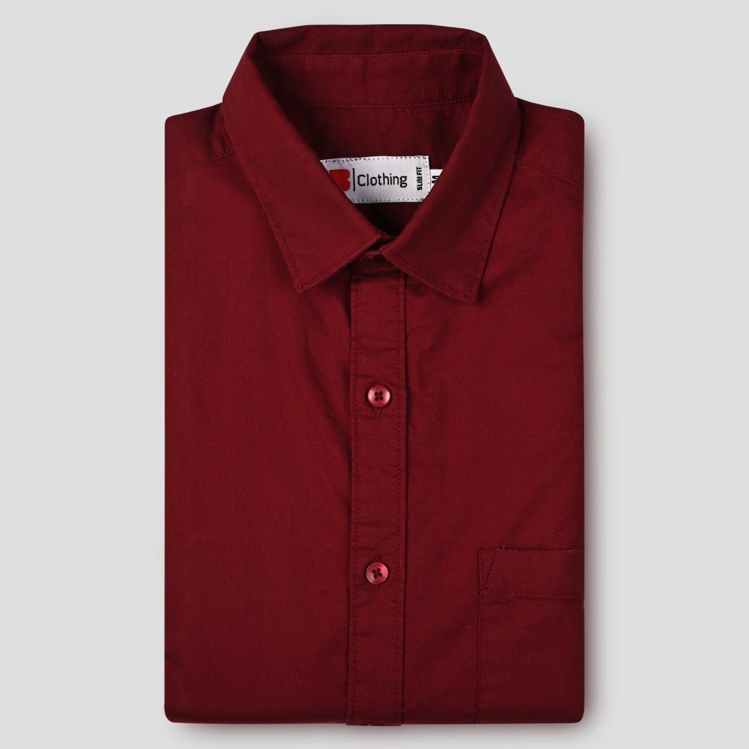 Casual Oxford Shirt - Maroon