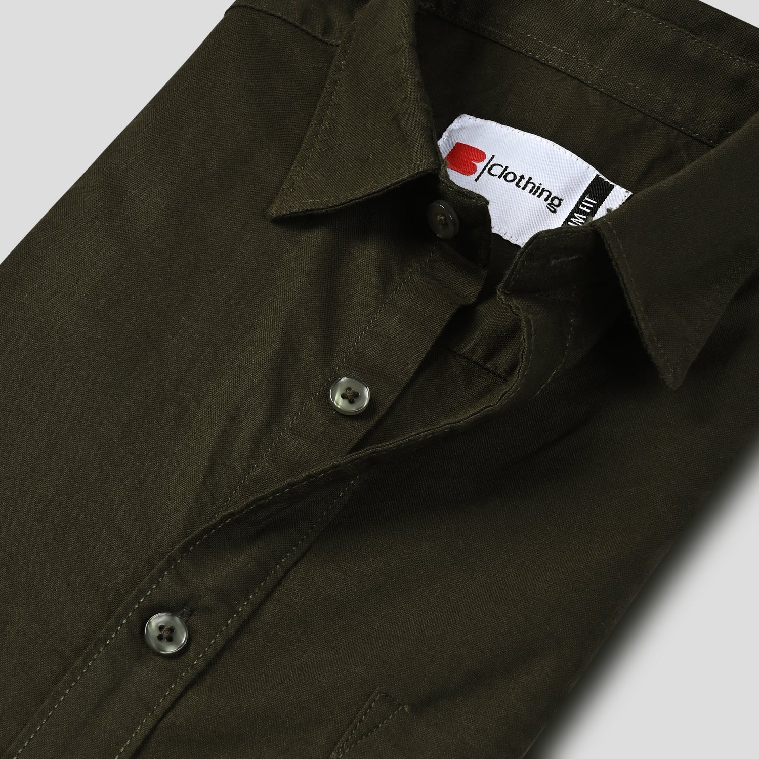 Casual Oxford Shirt - Olive Green