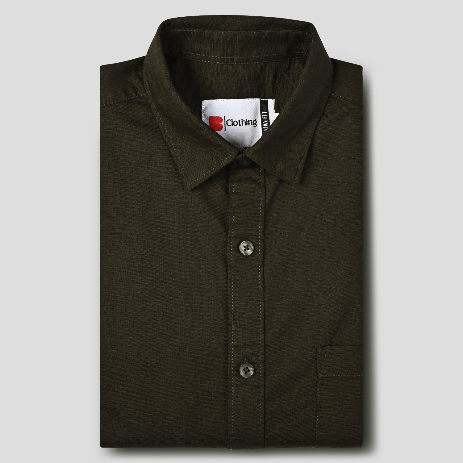 Casual Oxford Shirt - Olive Green