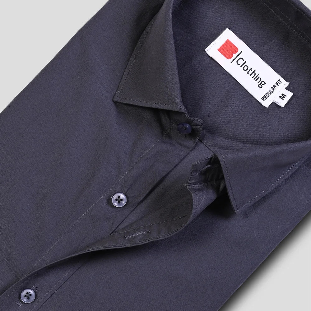 Classic Poplin Shirt - Dark Grey