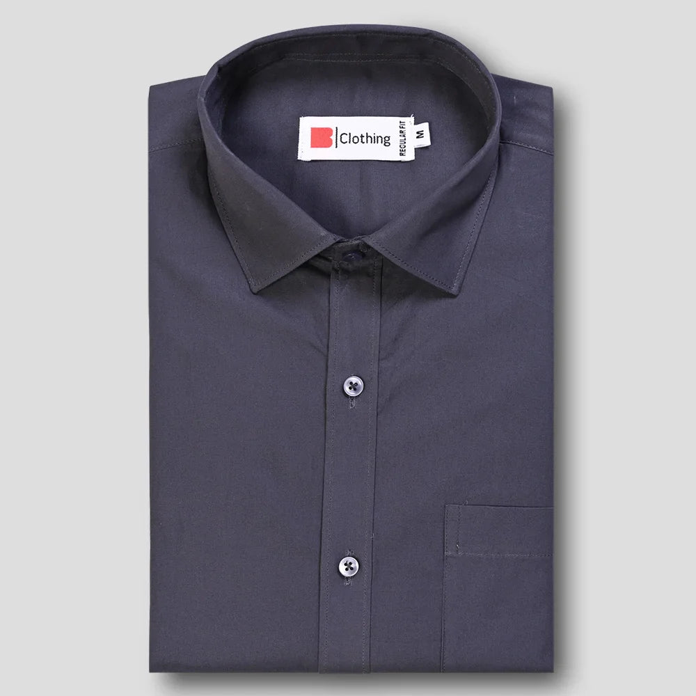 Classic Poplin Shirt - Dark Grey