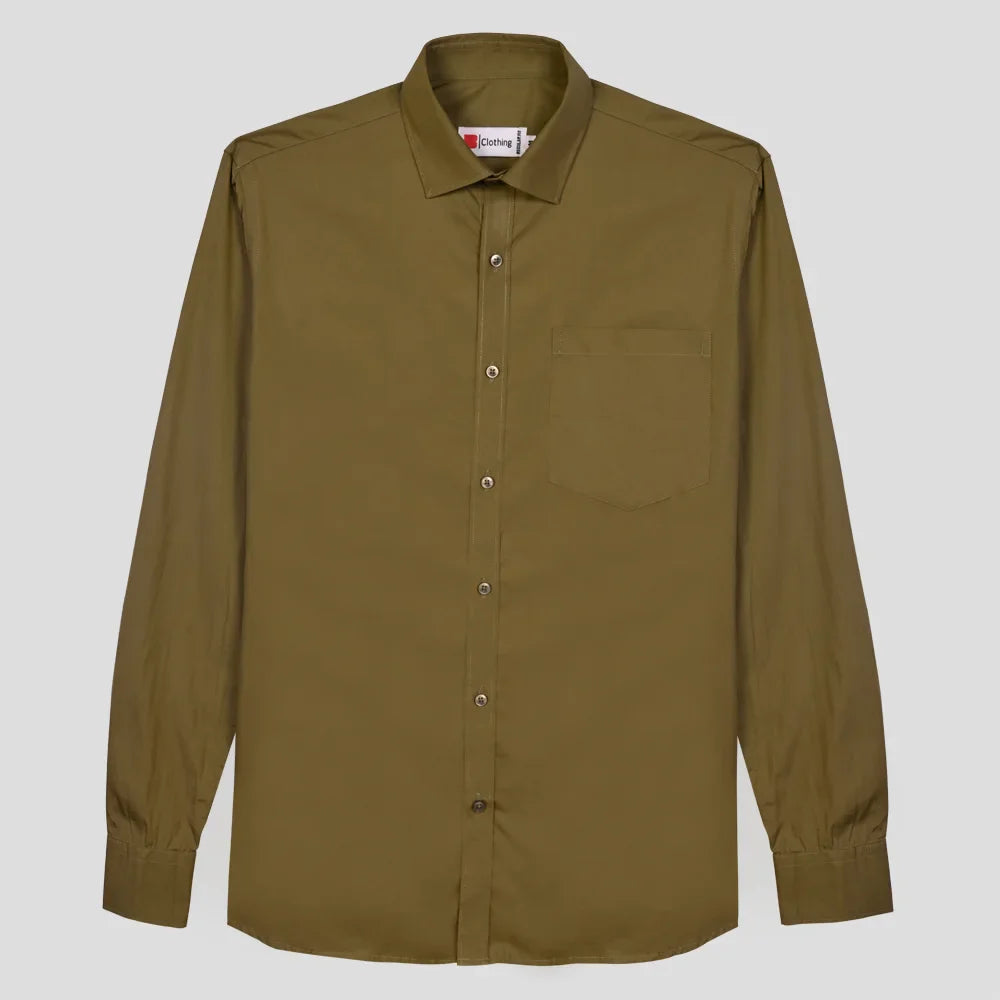 Classic Poplin Shirt - Light Olive