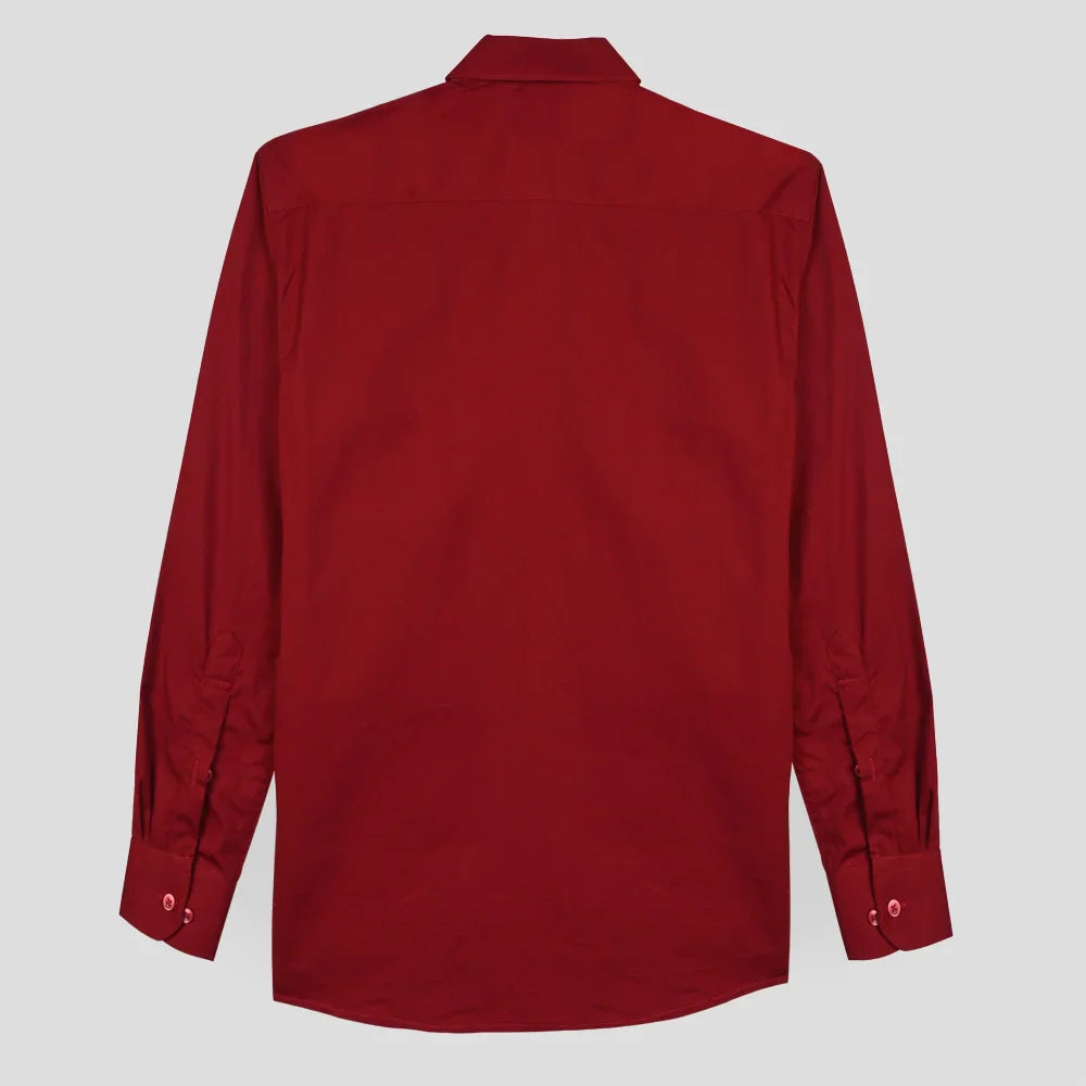 Classic Poplin Shirt - Maroon