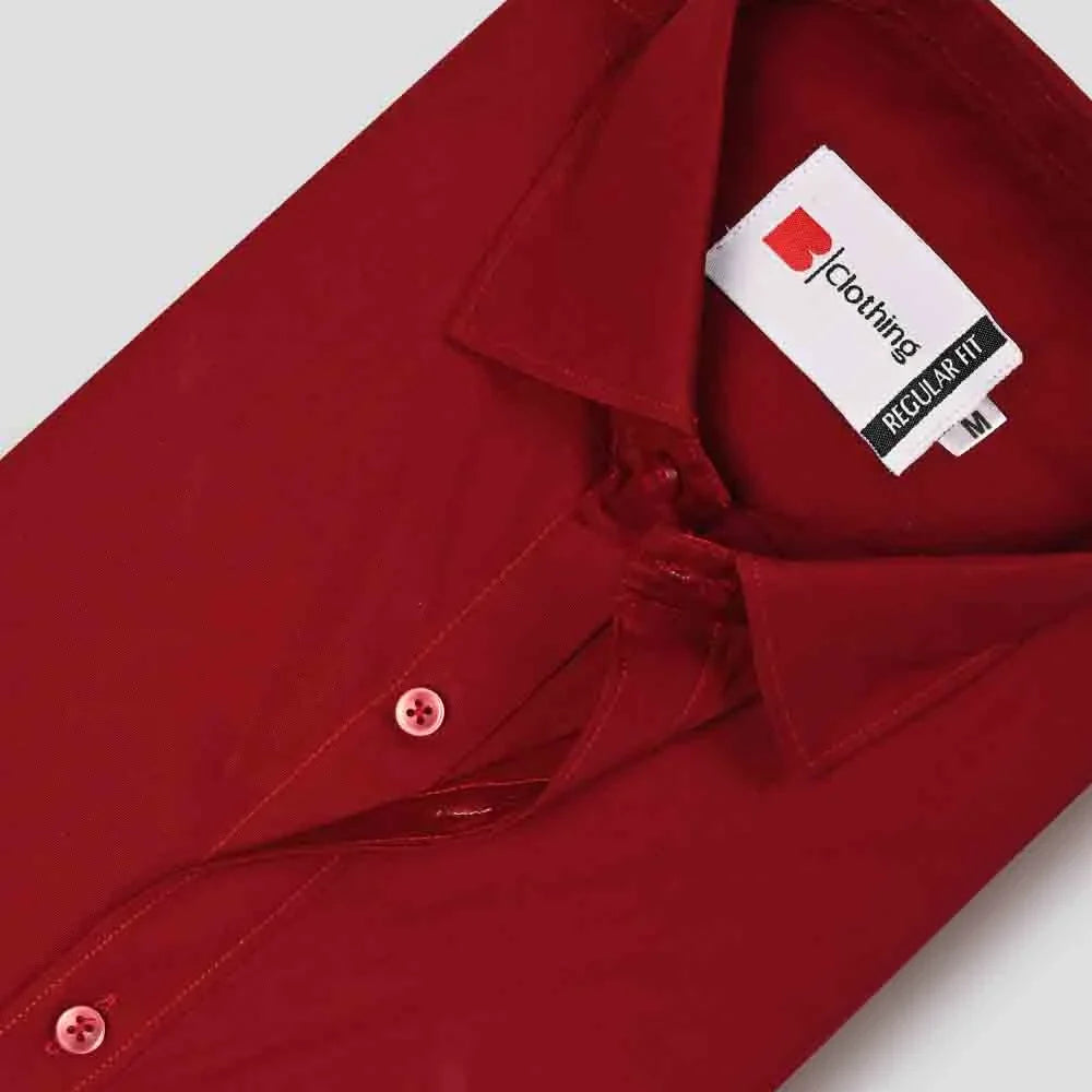 Classic Poplin Shirt - Maroon
