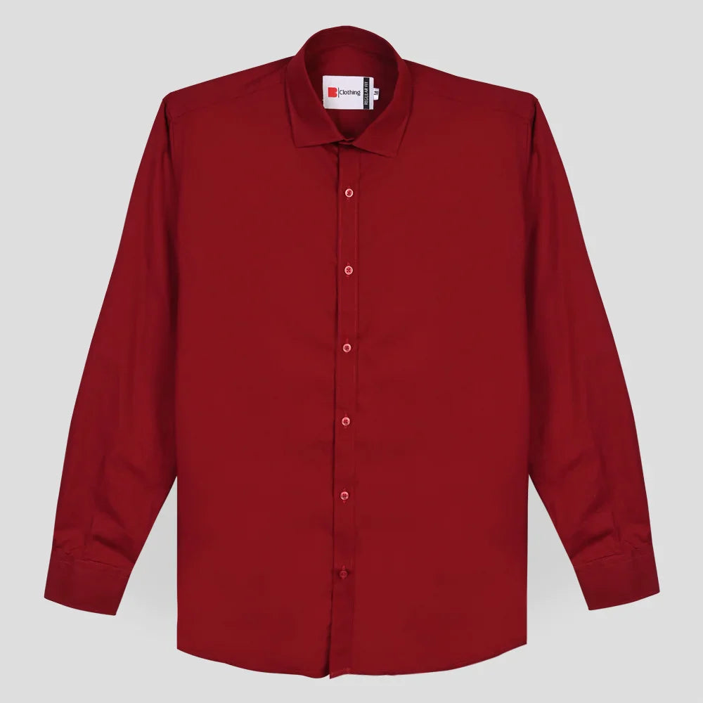 Classic Poplin Shirt - Maroon