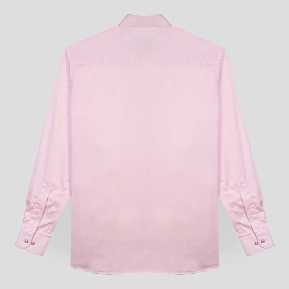 Formal Cotton Satin Shirt - Light pink