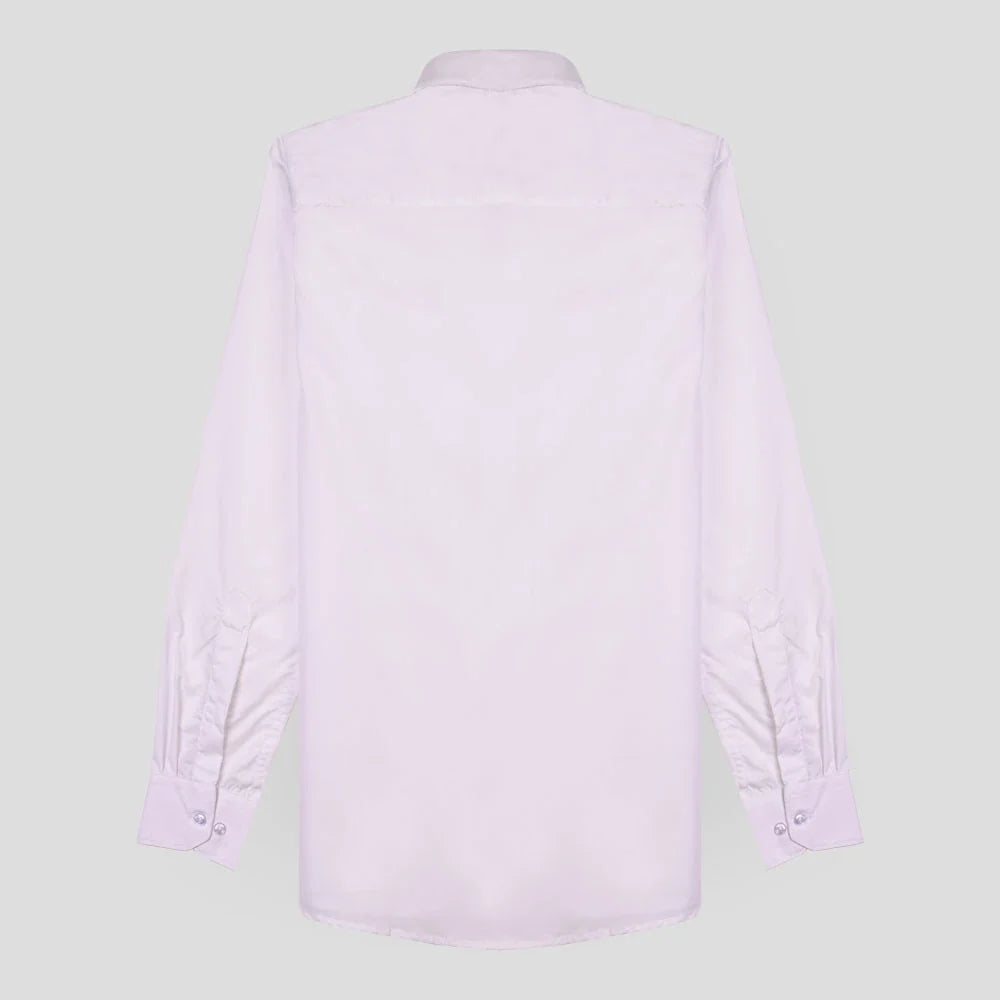 Formal Cotton Satin Shirt - White