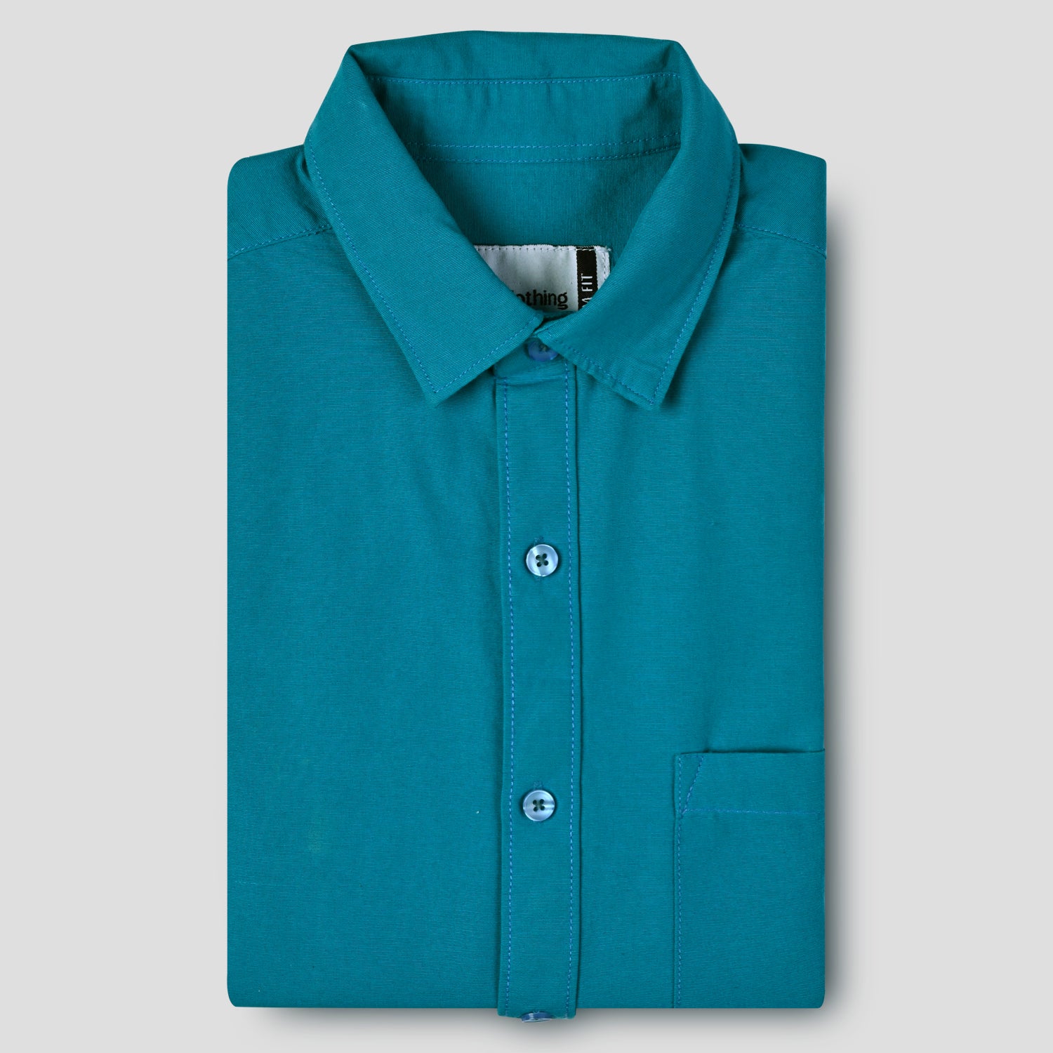 Casual Cotton Breezy shirt - Aqua