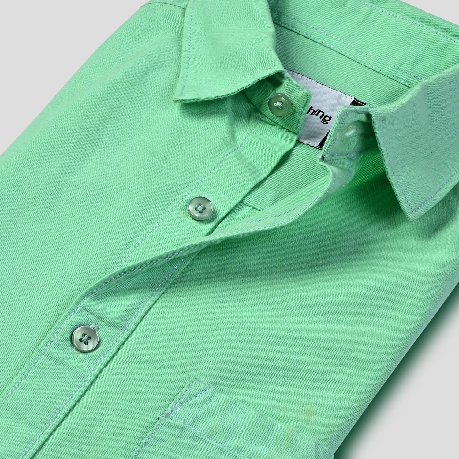 Casual Cotton Breezy shirt - Aqua Green