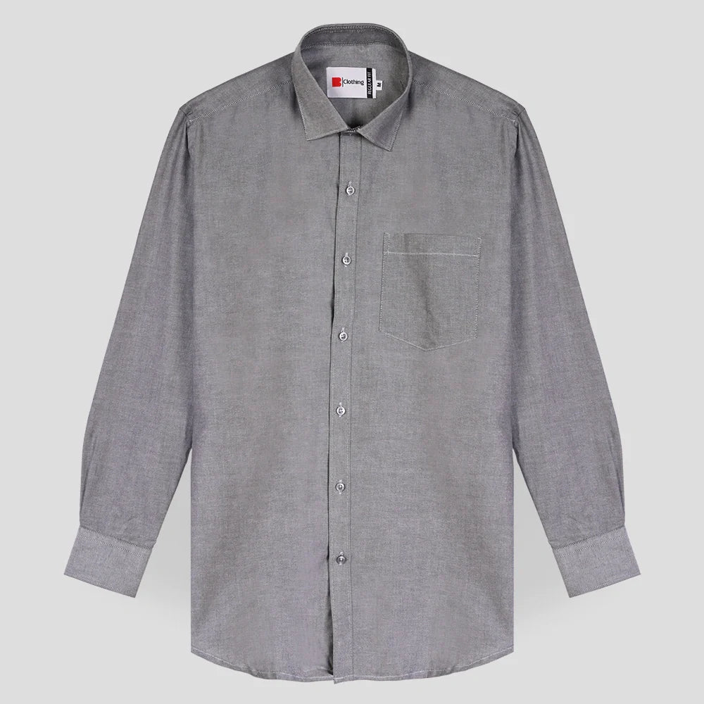 Classic Formal Oxford Shirt - Black