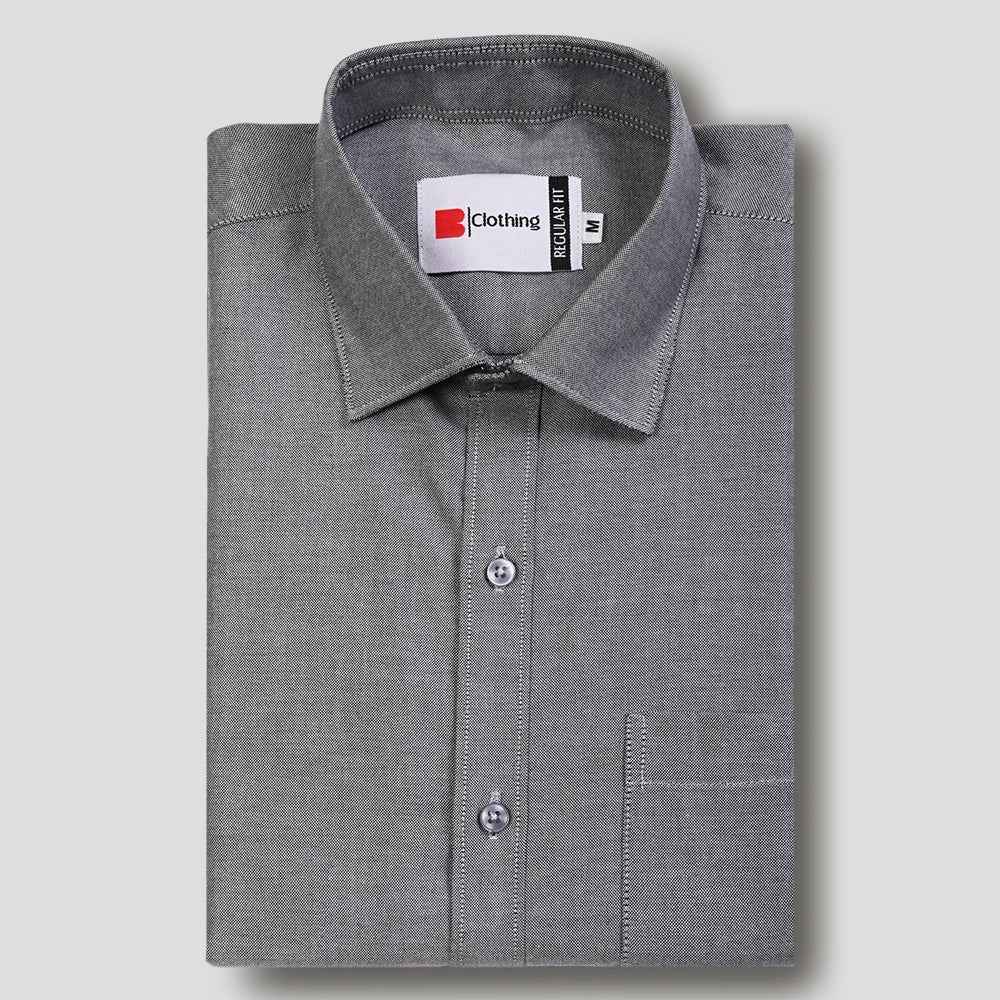 Classic Formal Oxford Shirt - Black