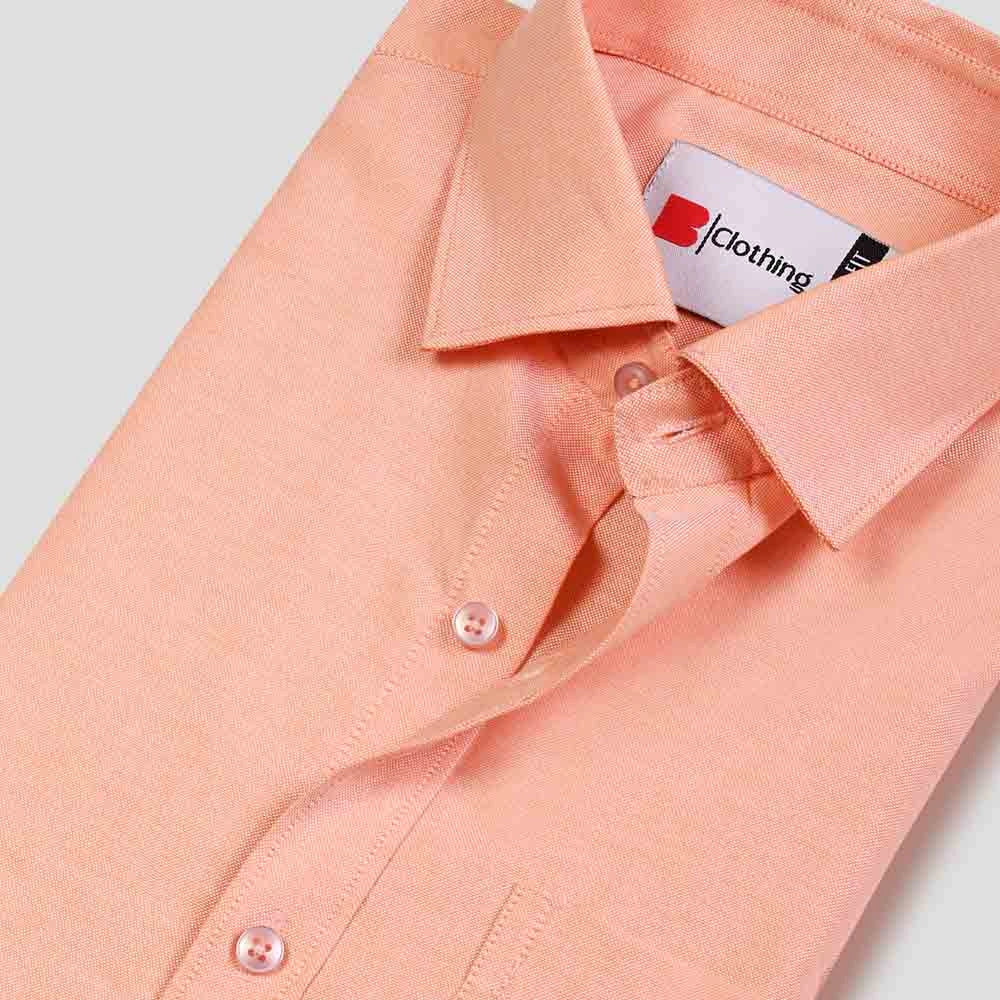 Classic Formal Oxford Shirt - Light Orange