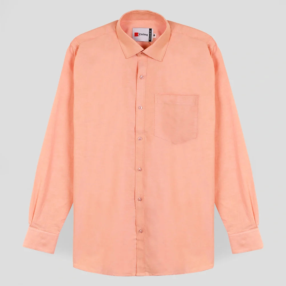 Classic Formal Oxford Shirt - Light Orange