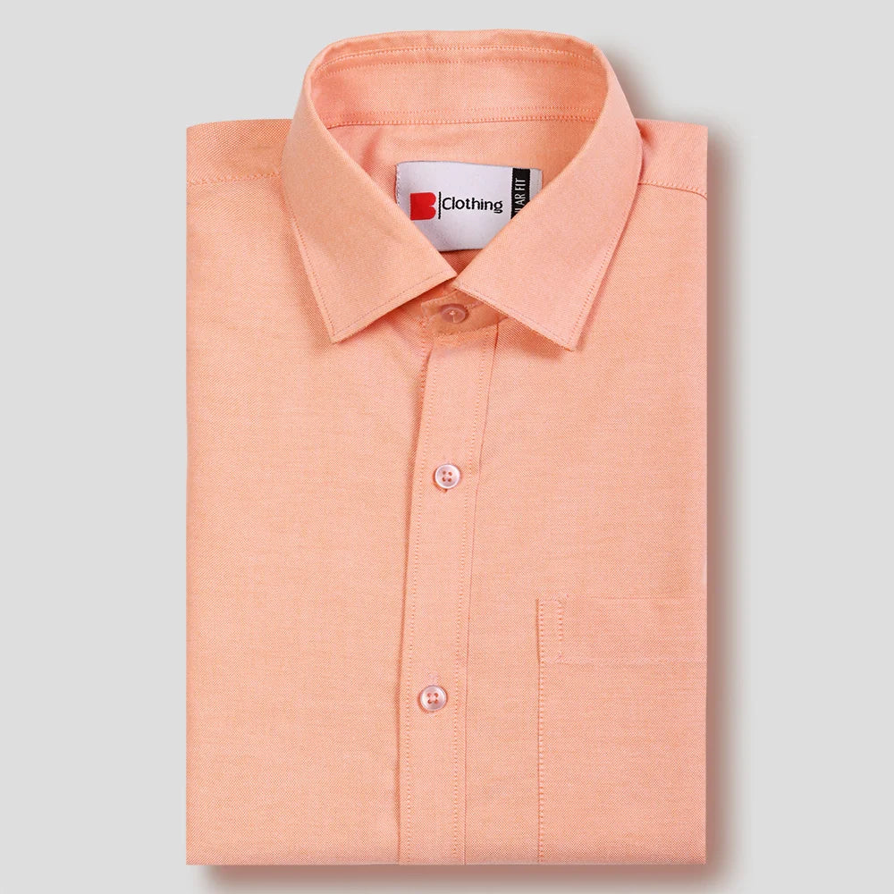 Classic Formal Oxford Shirt - Light Orange