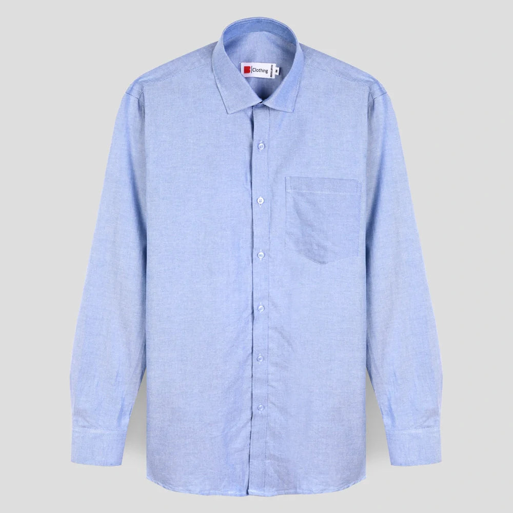 Classic Formal Oxford Shirt - Navy Blue