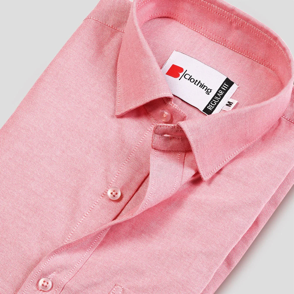 Classic Formal Oxford Shirt - Red