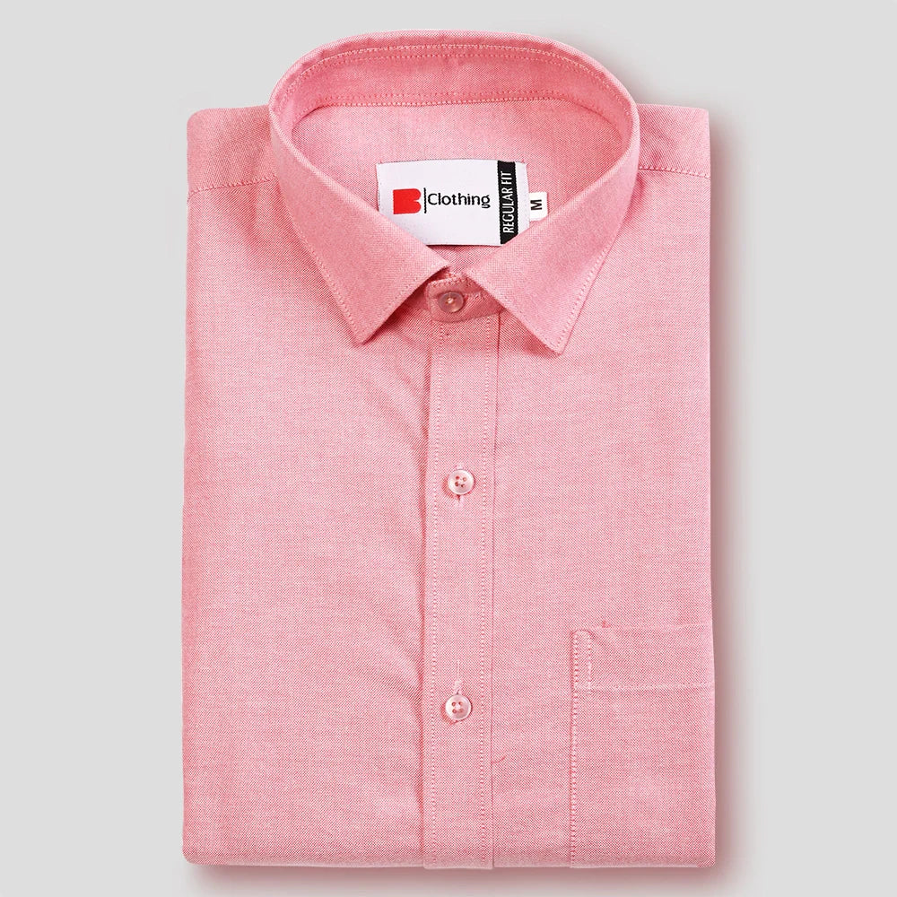 Classic Formal Oxford Shirt - Red