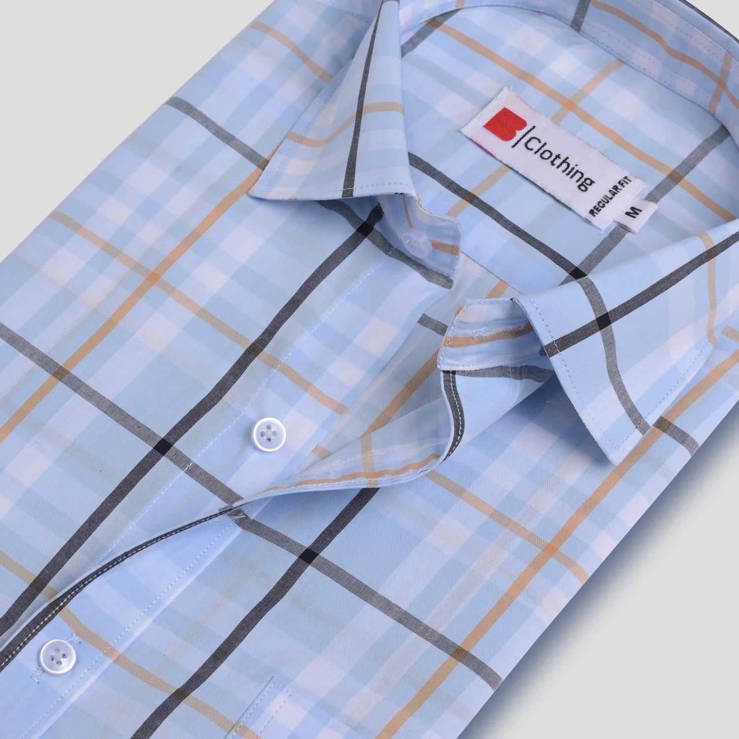 Pure Cotton Bold Checks Formal Shirt AU28