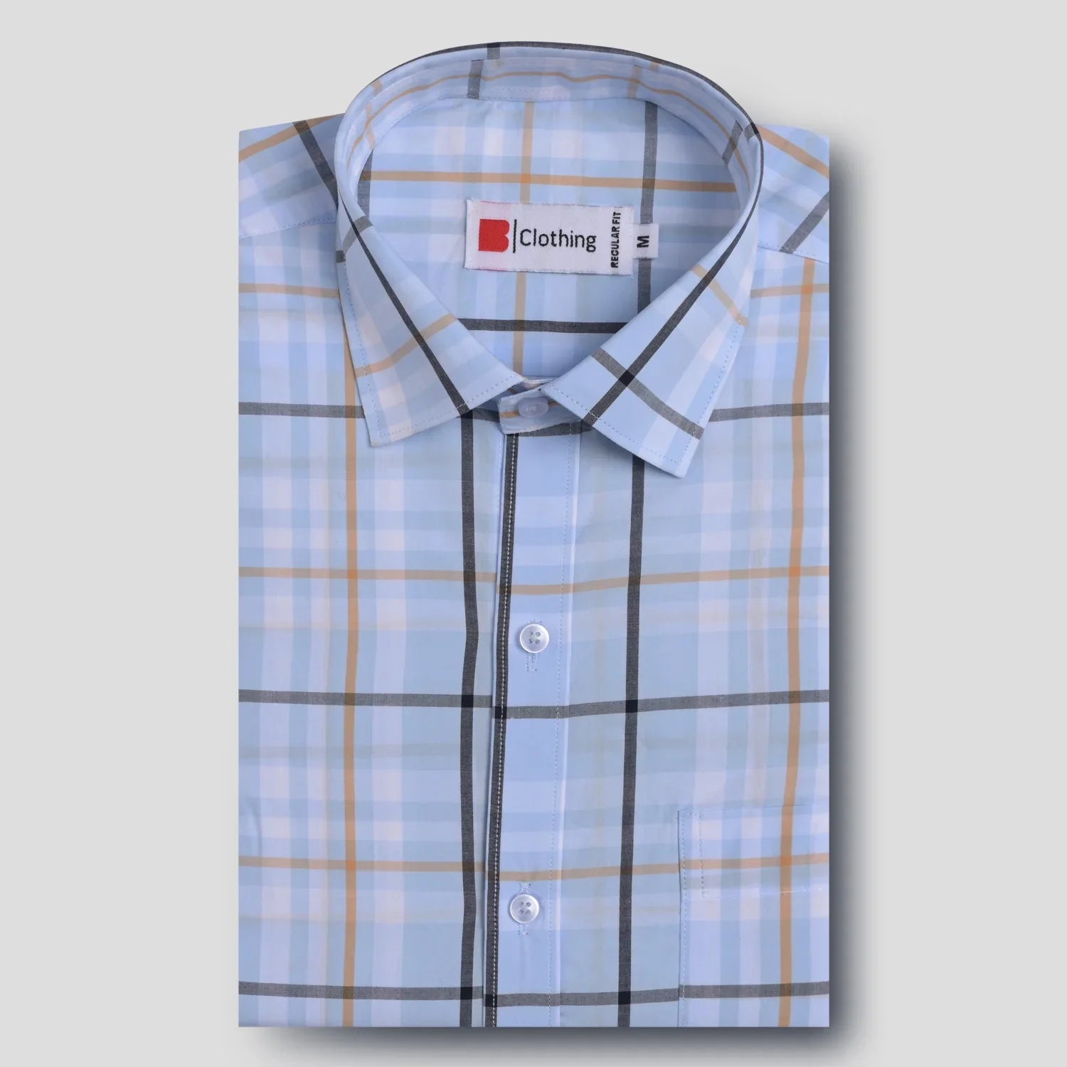 Pure Cotton Bold Checks Formal Shirt AU28
