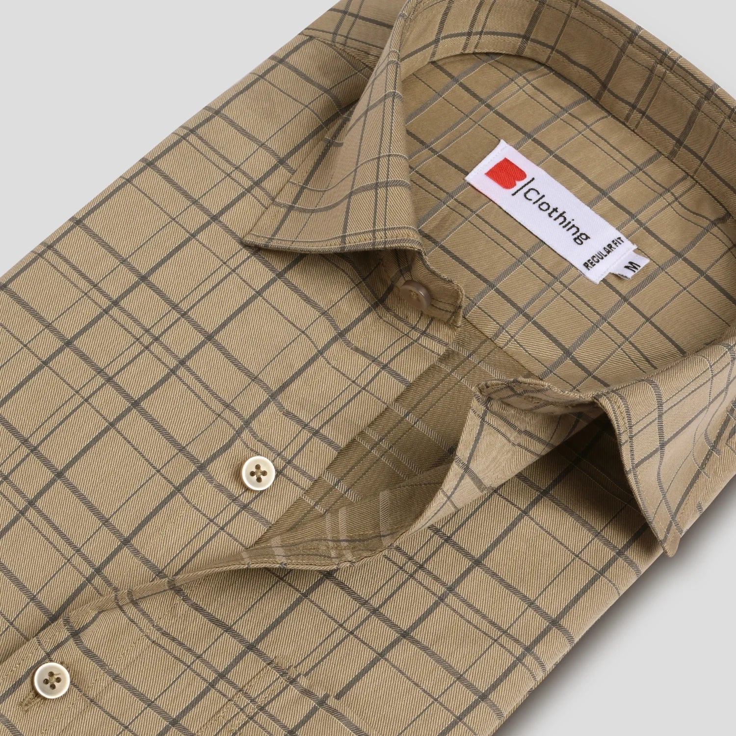 Pure Cotton Self Checks Formal Shirt AU22