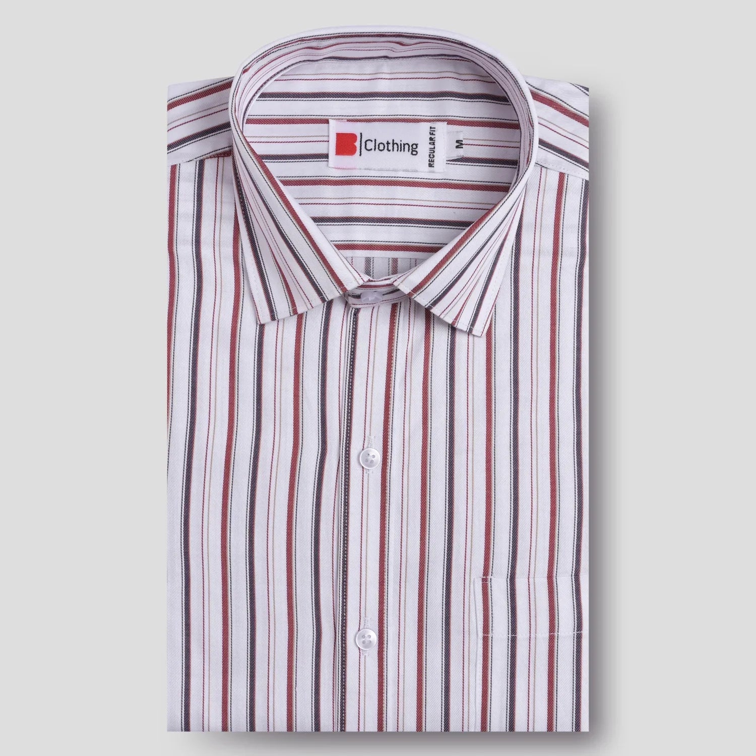 Pure Cotton Striped Formal Shirt AU26