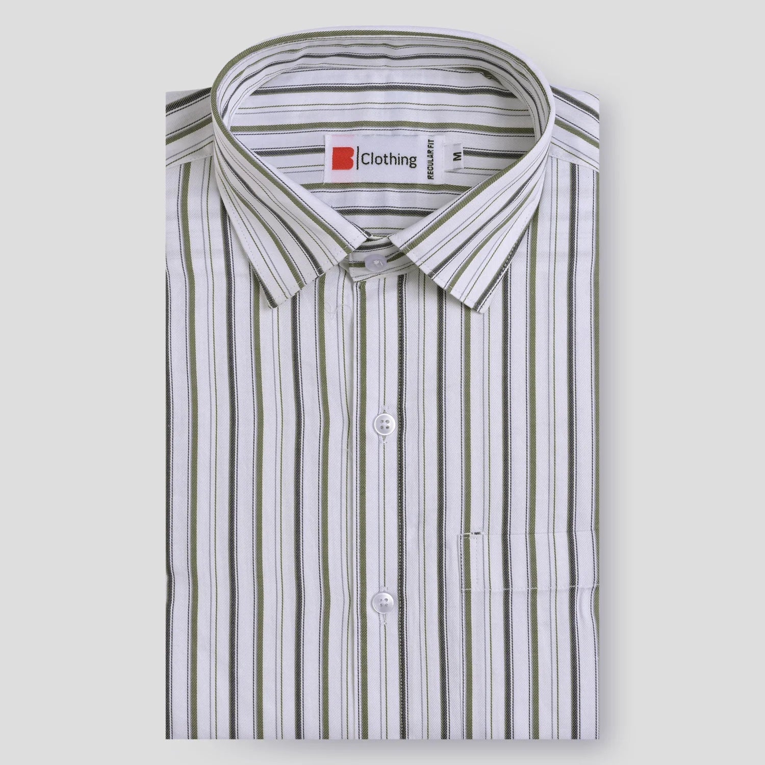 Pure Cotton Striped Formal Shirt AU27